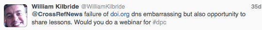@WilliamKilbride tweets asking for followup and lessons learned
